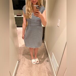 Ann Taylor Black and White Sheath Mini Dress